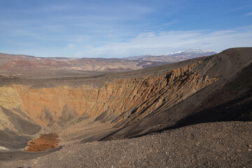 Ubehebe Crater Rim Trail at Death Valley National Park, California