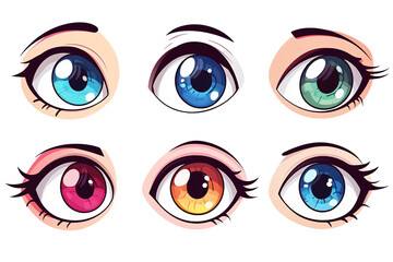 a set of cartoon eyes