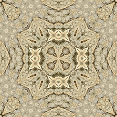 Seamless abstract symmetrical wonderful pattern. Kaleidoscope pattern texture