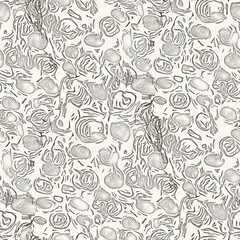 Monochrome textured seamless pattern.