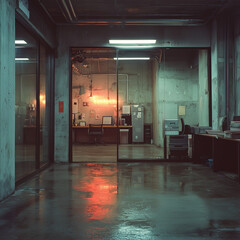 Future tech office, liminal space