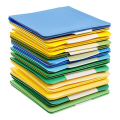 Organized file folders for office use workspace document storage