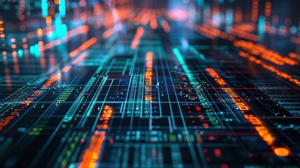 A closeup of production data displayed on a computer screen as the microfactorys algorithms adapt in realtime to changing market trends.