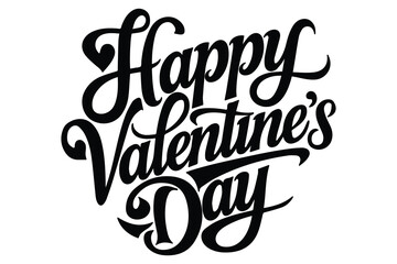 happy valentine's day calligraphy design