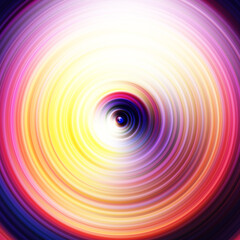 Obraz premium Colorful radial motion effect. Abstract rounded background. Color curves and sphere. Multi color gradient rings and circles wallpaper. Colored texture backdrop and banner.