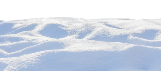 Snowdrift isolated on a transparent background
