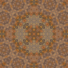 Seamless abstract symmetrical wonderful pattern. Kaleidoscope pattern texture