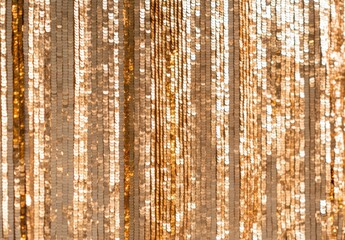 光り輝く金色のラメで装飾されたパーティー会場の背景
