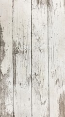 Obraz premium Whitewashed Wooden Planks Texture: A close-up shot reveals the rustic charm of weathered whitewashed wooden planks, showcasing a distressed texture with visible grain and peeling paint.