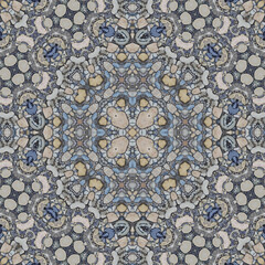 Seamless abstract symmetrical wonderful pattern. Kaleidoscope pattern texture