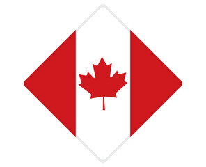 Canada flag square shaped. vector