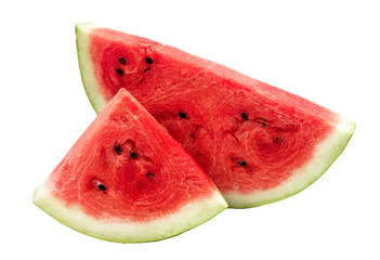 Watermelon slices isolated on white background