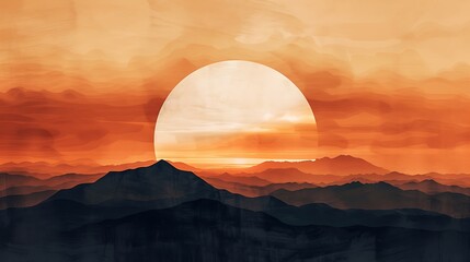 Fototapeta premium Abstract Water Droplets and Minimalist Landscapes in Surreal Digital Art Forms