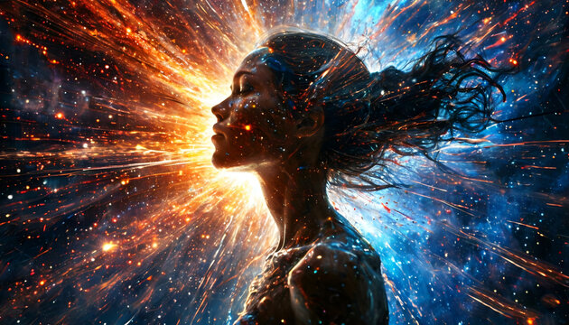 Psychedelische Abstraktion Die Versuchung des verlorenen Gleichgewichts 16х9. Hintergrund f&uuml;r das Design 2.