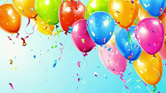 balloons  and confetti