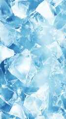Obraz premium Frozen Abstract: A mesmerizing abstract background image with a close-up of translucent ice crystals. The cool blue tones and intricate patterns create a sense of tranquility and serenity.