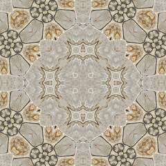 Seamless abstract symmetrical wonderful pattern. Kaleidoscope pattern texture