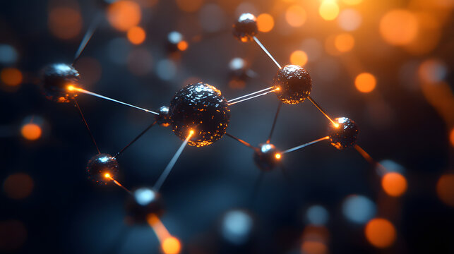 An In-Depth Visualization of a Metallic Crystal Lattice Structure Demonstrating the Functionality of Delocalized Electrons