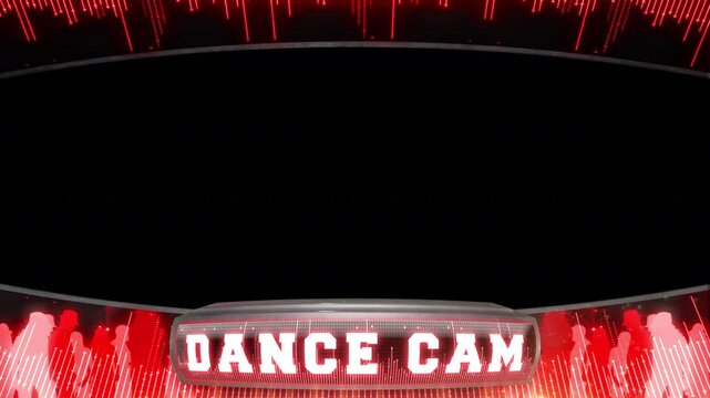 Dance Cam looping animation with alpha for usage over camera footage.