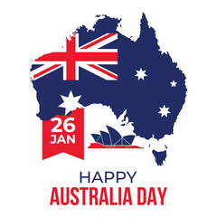 Australia Day card, background. January 26.