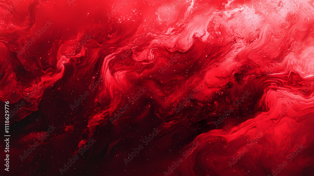Wall mural abstract red universe nebula clouds in space, with starry night cosmos galactic sky. wallpaper backg