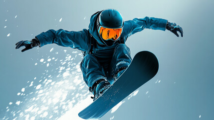 Snowboarder Extreme Winter Sports Action Photo