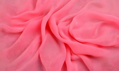 Obraz premium Soft pink chiffon fabric texture background.