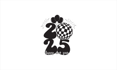 Happy New Year 2025 T-Shirt Design