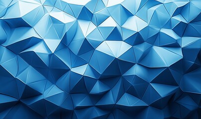 3D Abstract Blue Background, Generative AI