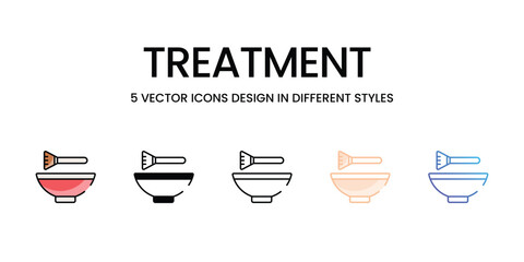 Treatment  icons set in different style vector stock illustration