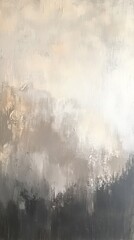 Abstract Landscape in Grey and Beige Tones: A minimalist abstract painting featuring soft, muted shades of grey and beige, creating a sense of ethereal beauty and tranquility.