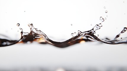 A close up of a splash of water on a white surface