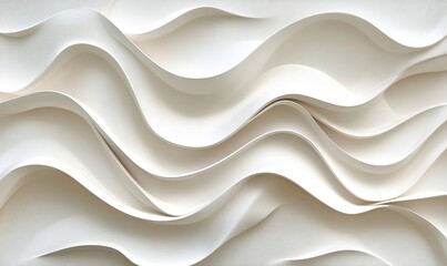 Obraz premium 3D White Wall, Generative AI