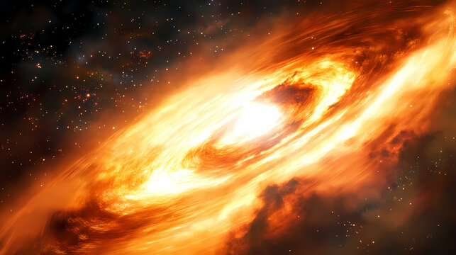 A mesmerizing view of a starforming region with particles coalescing to create new stellar bodies. Stellar. Illustration