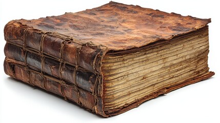 an old book on a white background