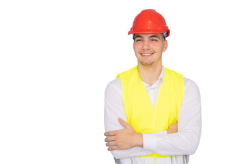 Portrait of a male architect engineer with safety gear