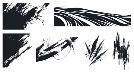 Mixed Vector Textures with Curves, Grunge & Glitch Lines Perfect for Car Wrap Livery Design © Artem