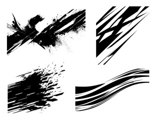 Mixed Vector Textures with Grunge & Glitch Lines Perfect for Car Wrap Livery Design © Artem