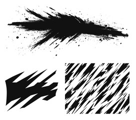 Mixed Vector Textures with Strikes, Grunge & Glitch Lines Perfect for Car Wrap Livery Design © Artem