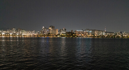 Fototapeta premium Seoul riverside view at night