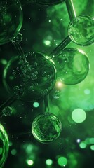 Green Molecular Structure 