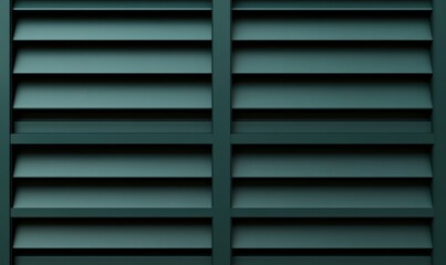 大きな緑のルーバーの近接ビュー