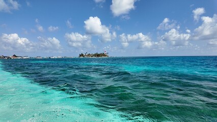 San Andres Skyline At San Andres Providencia Y Santa Catalina Colombia. Beach Landscape. Caribbean...