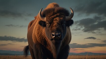 Bison in Mist