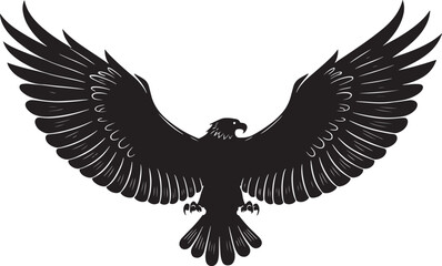 Soaring Eagle Silhouette Logo, Silhouette, vector