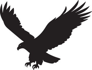 Obraz premium Soaring Eagle Silhouette Logo, Silhouette, vector