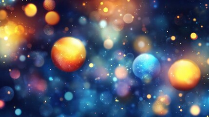 Colorful bokeh lights in urban nightscape