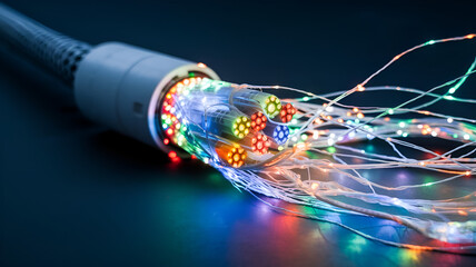 Shot o f a fiber optic cable