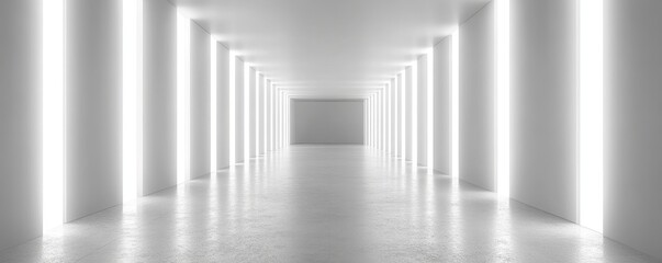 Obraz premium 3D Light White Background, Generative AI