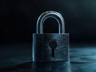 Fototapeta premium Cybersecurity Awareness - Lockdown for Data Protection